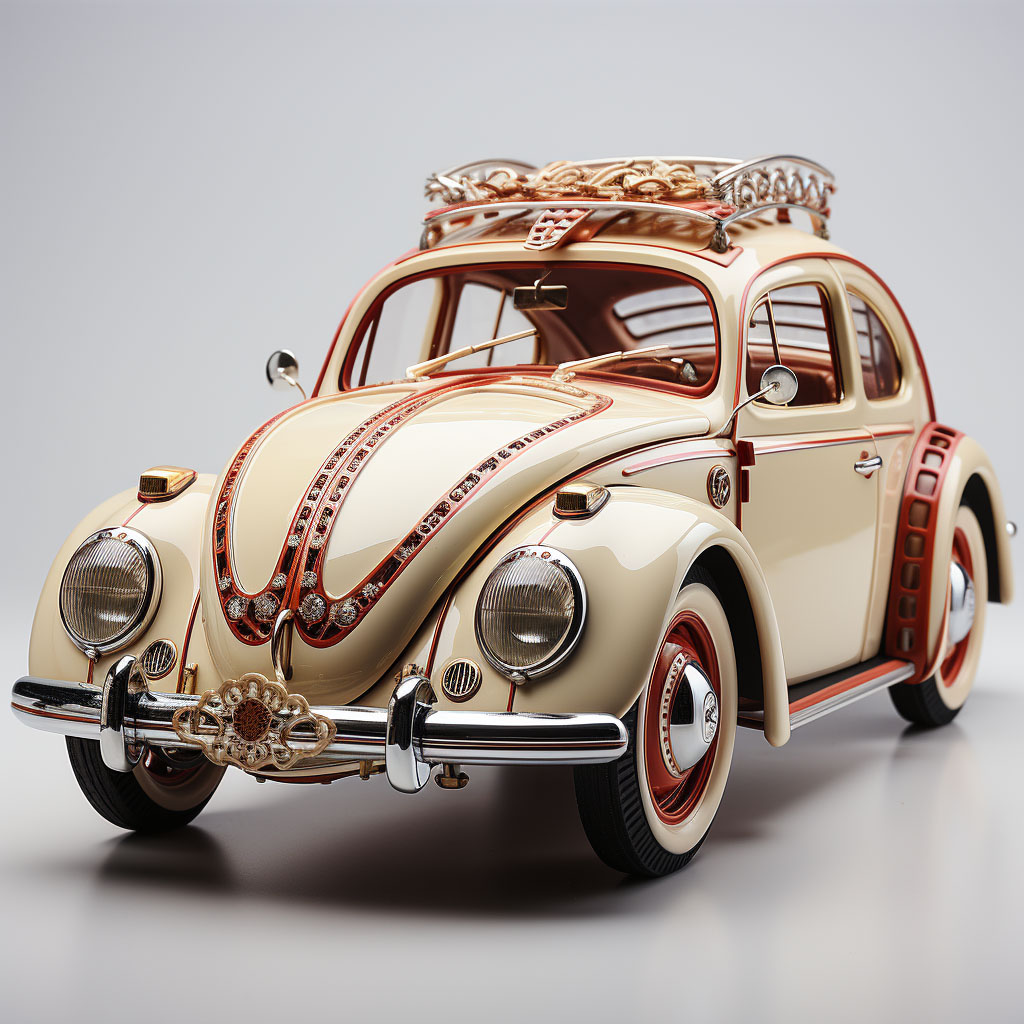 white-coloured-vintage-Volkswagen-Beetle